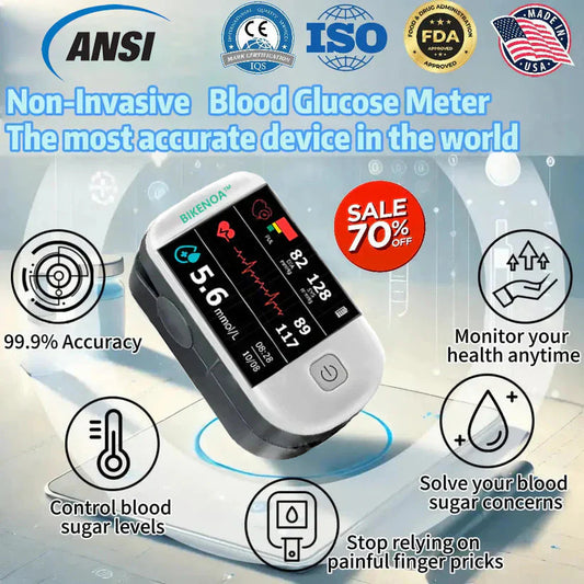 2025 Hot sale🔥Official Authentic Product: BIKENOA™ Fingertip Optical Glucose Sensor Monitor-99.9% Accuracy + Exclusive Gift ✅ANSI Approved